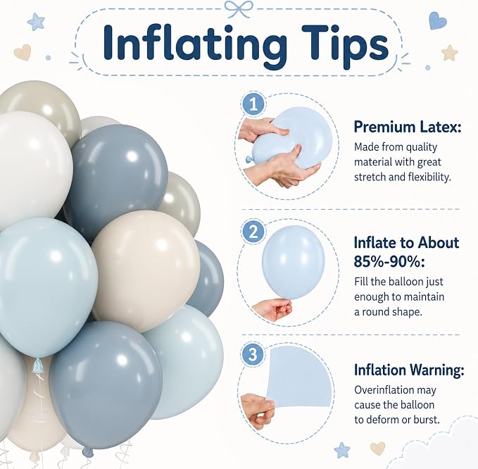Dusty Blue Balloons - Image 7