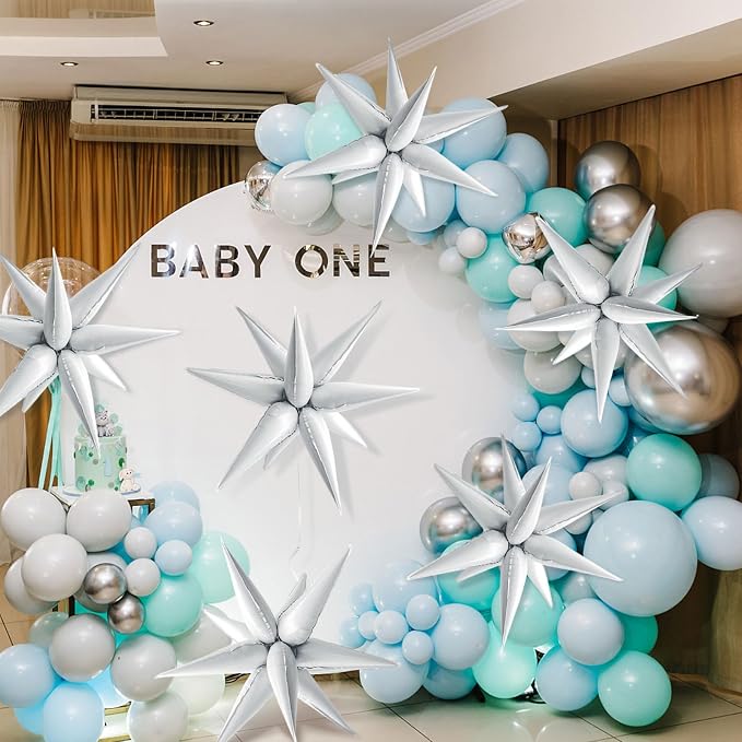 White Star Balloons Foil Explosion Mylar Baloons - Image 9
