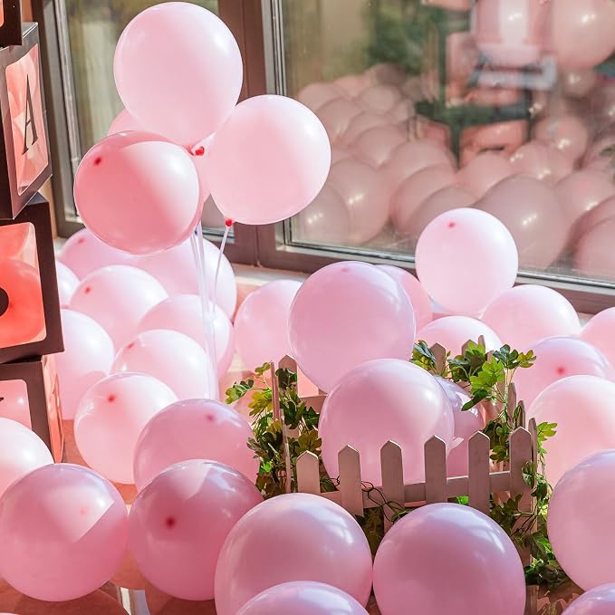 50pcs Pink Balloons, 12inch Light Pastel Pink Balloons | Balloons - Image 7