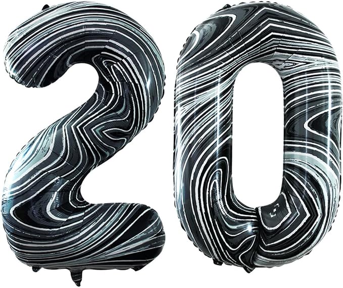 Number 20 Balloons for 20th Birthday Party Decorations, 42 Inch Jumbo Foil by GOER