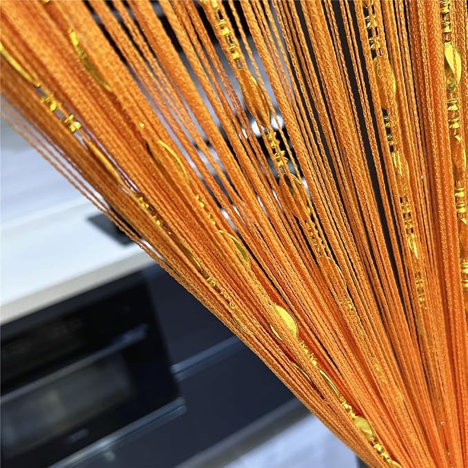 ave split 100cmX200cm Decorative Door String Curtain Beads Wall Panel Fringe - Image 7