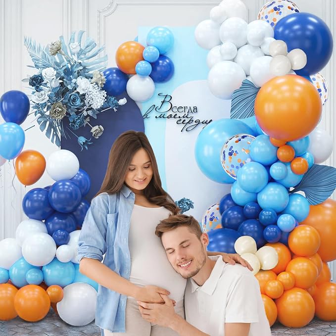 BAUANOOY Blue and Orange Balloons - Image 7