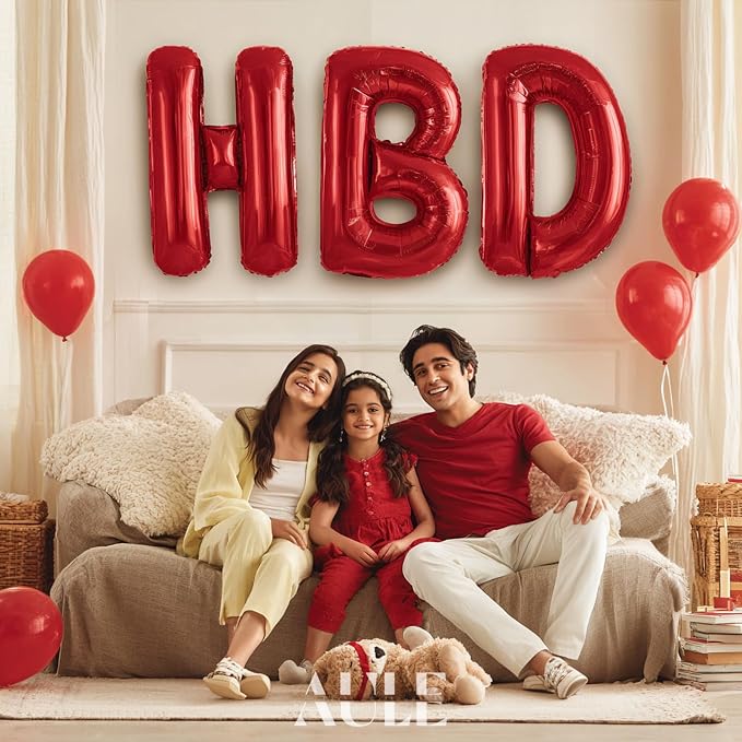 AULE 40 Inch Red C Balloon Letter Foil A-Z Birthday Big Alphabet | Birthday - Image 5