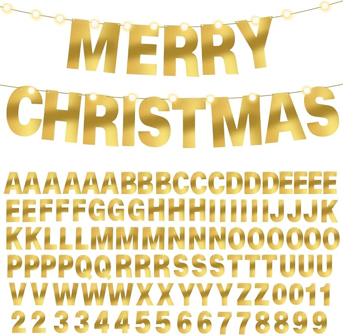 TaoBary 112 Pcs DIY Letter Kit Glitter Customizable Banner Letters Include 107 - Image 7
