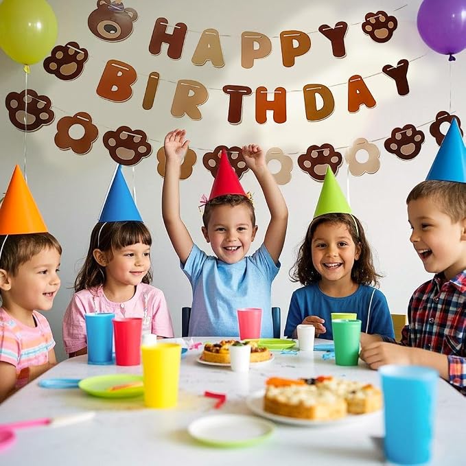 Bear Happy Birthday Banner, Party Pennant Decor, Happy Birthday Banner Adorable - Image 8