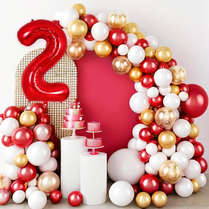 Red Number 25 Balloons, 40 Inch Big Large Foil Number Balloons, Jumbo Giant - Image 6