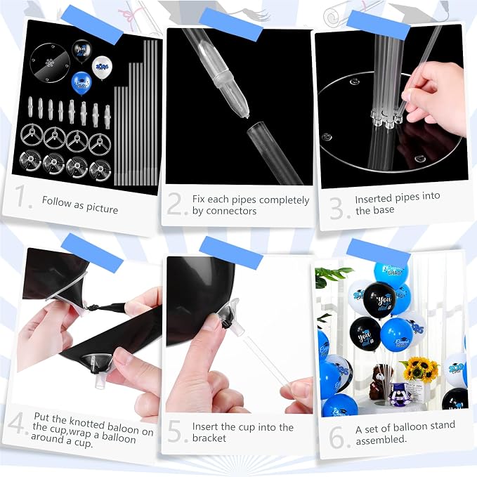 4 Set Graduation Party Balloon Stand Kits - Image 6