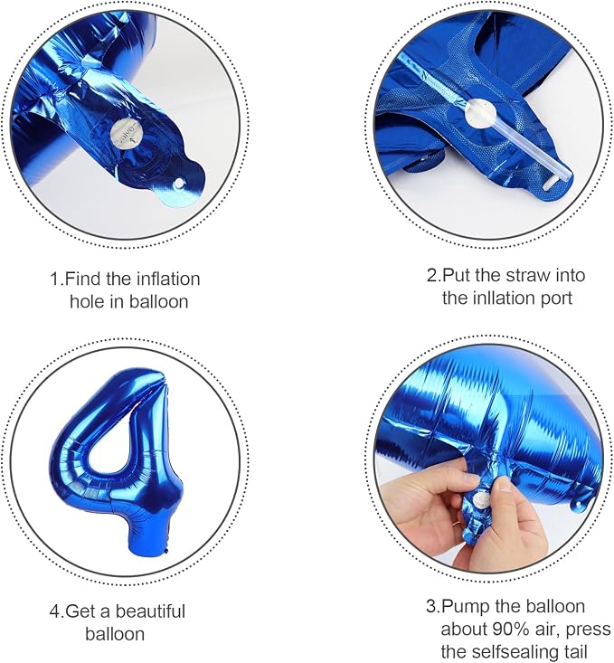 Numbers 10 Balloon 40Inch Blue Balloons - Image 6
