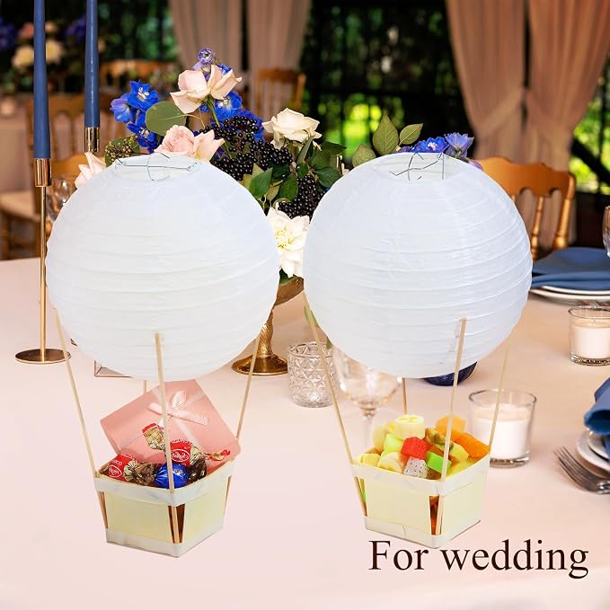 24 Set Hot Air Balloon Table Centerpieces Baby Shower Party Decoration Paper - Image 6