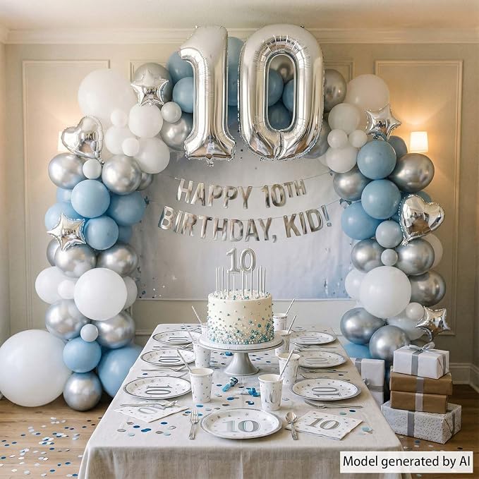 Silver Number 0 Balloon 40 Inch, Sleek Foil - Image 7