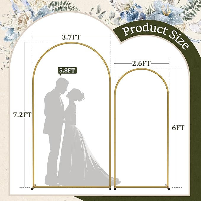 Metal Arch Backdrop Stand 2 Set, Baby Shower, Party Decor - Image 7