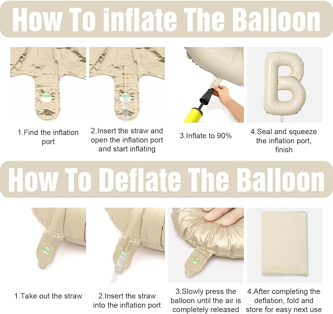 Cream HOME Balloons, 40 Inch Welcome HOME Letter Balloon Beige - Image 9