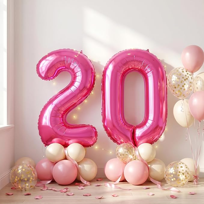 40 Inch Hot Pink Number 2 Balloon, Giant Number Balloons, Birthday Decor | - Image 5