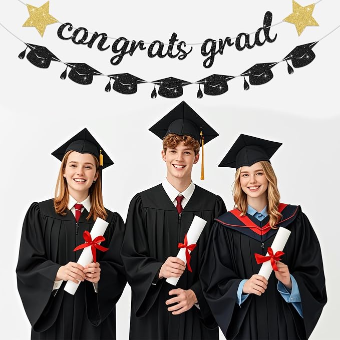 2026 Graduation Banners Party Decorations Black Class of 2026 - Image 7