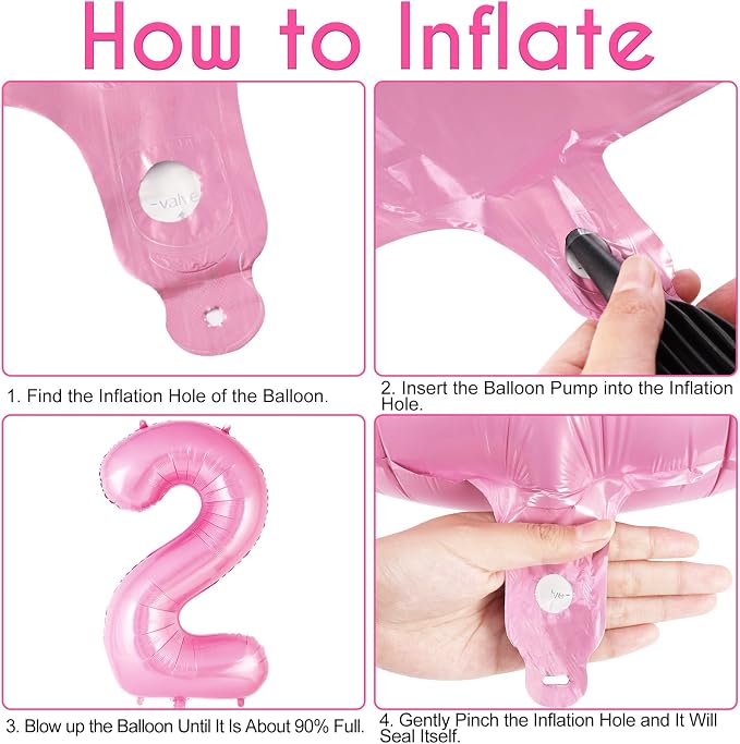 Pink Number 20 Balloon, 40 Inch Big Large Foil Helium Number Balloons, Giant - Image 7