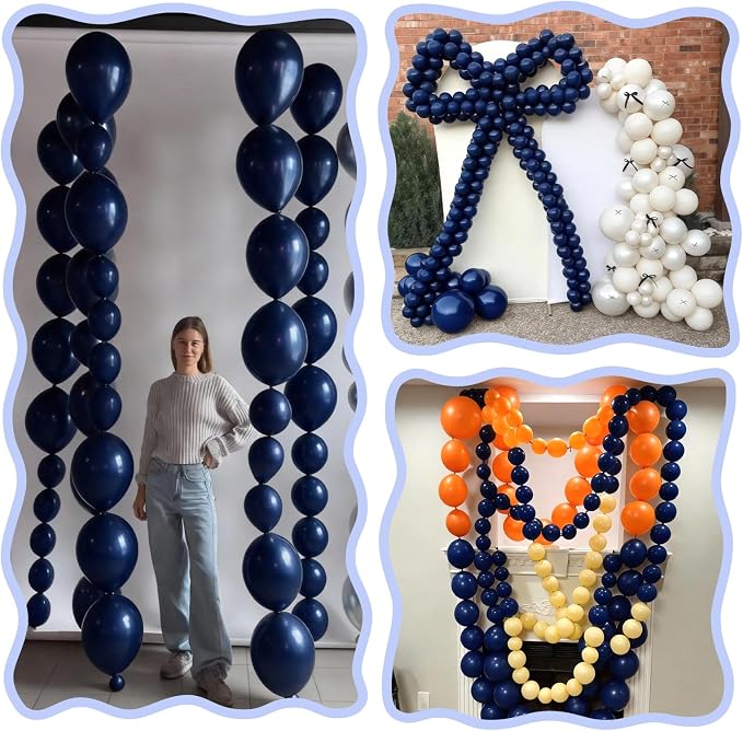 Navy Blue Link Balloons - Image 5
