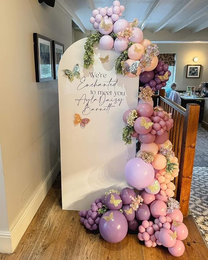 Pink and Purple Balloon Arch Kit 143pcs Dusty Purple Lavender Pastel Macaron - Image 7