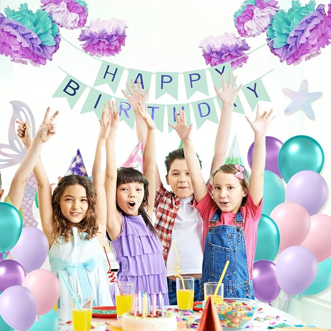 60pcs Mermaid Balloons 12inch - Image 4