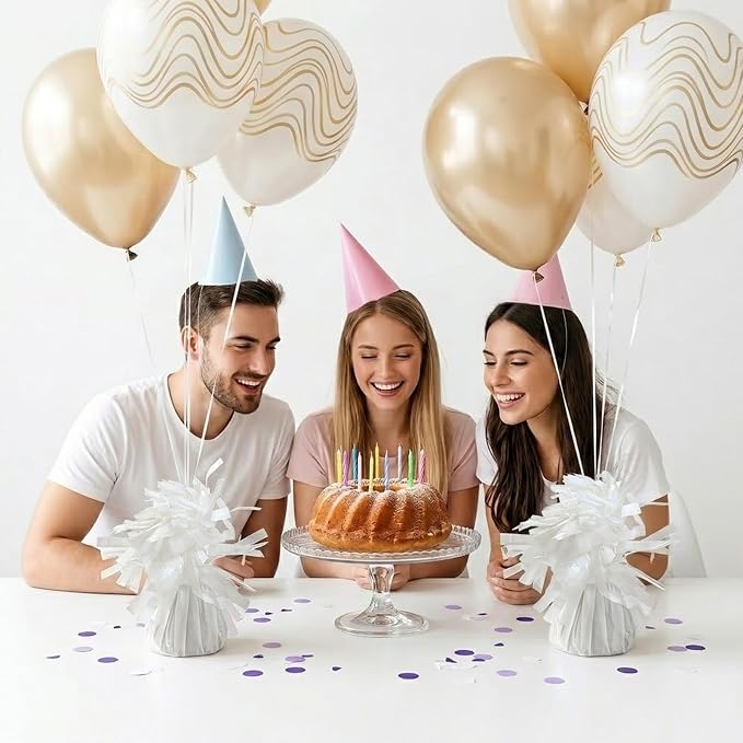 White Balloon Weights Pack of 12 - Image 6
