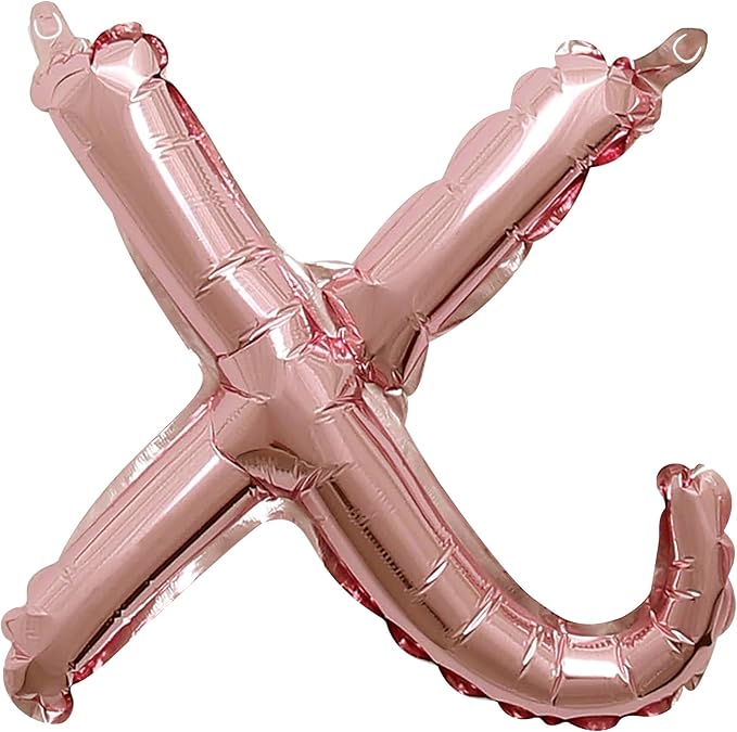 Rose Gold Script Shaped Foil Balloon by AmscanPartySupplies