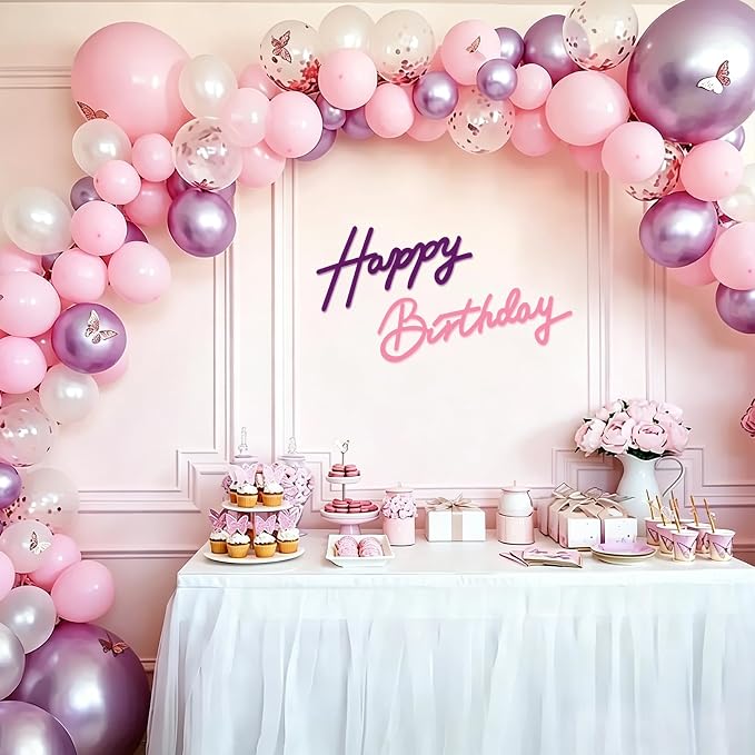 TONIFUL Happy Birthday Sign for Backdrop - Image 6