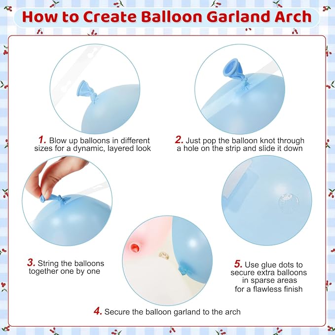Cherry Balloon Arch Kit for Cherry Birthday Baby Shower Decorations | 134Pcs - Image 7