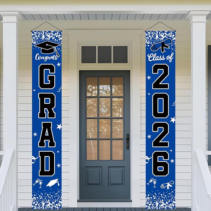 Graduation Decorations 2026 Blue Set, Congrats Grad Decor Set - Image 7