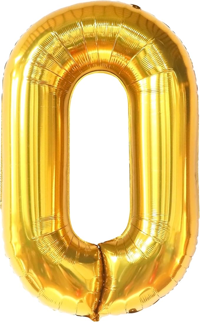 KatchOn Gold 0 Balloon Number 40 Inch, Number 0 Foil Mylar Balloon Zero - Image 9