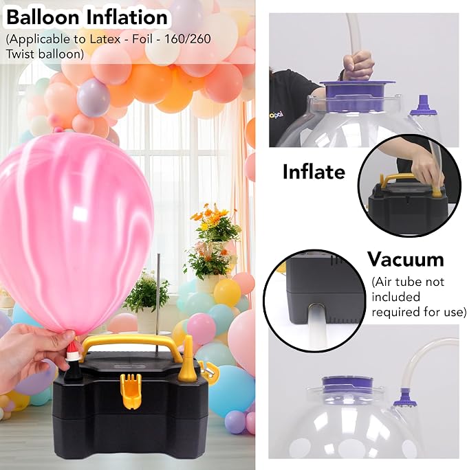 3-in-1 Balloon Electric Inflation & Vacuum Electric Pump | Fast - Image 6