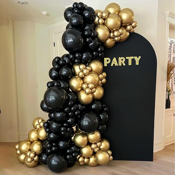EMART Black and Gold Balloons 12 Inch 60pcs, Latex Balloons - Image 7