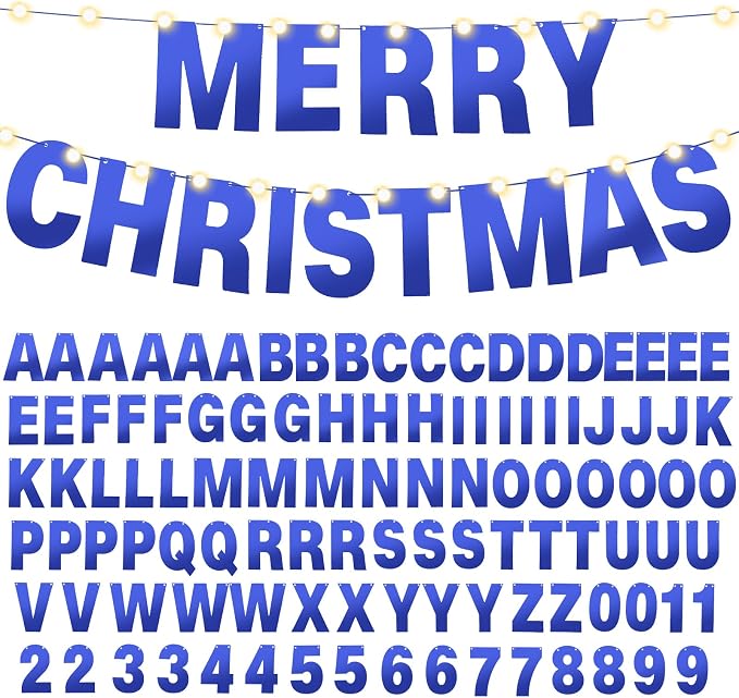TaoBary 112 Pcs DIY Letter Kit Glitter Customizable Banner Letters Include 107 - Image 8