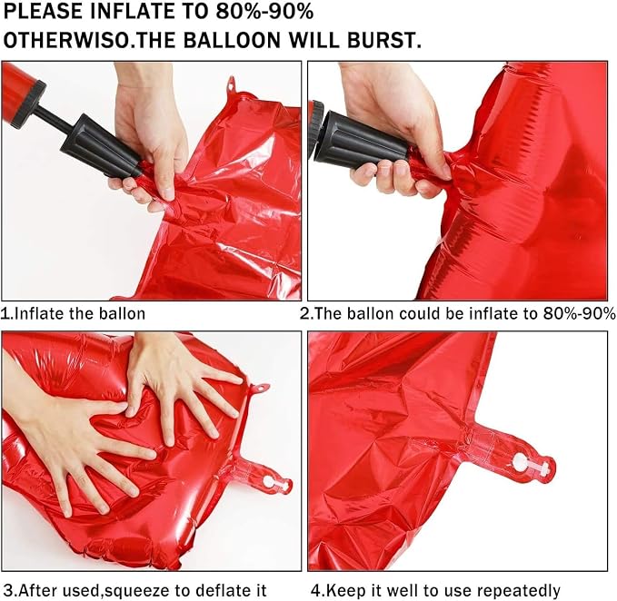 40 Inch Red Number 3 Balloon Large Red Foil Balloon Red 3 Balloons Mylar Helium - Image 7