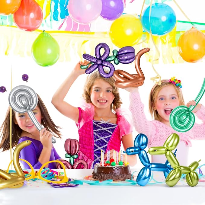 100Pcs 260 Balloons Metallic Long Balloons - Image 7