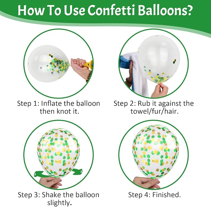 Paready Green and Yellow Balloons, 12 Inch Latex Balloons Helium - Image 9
