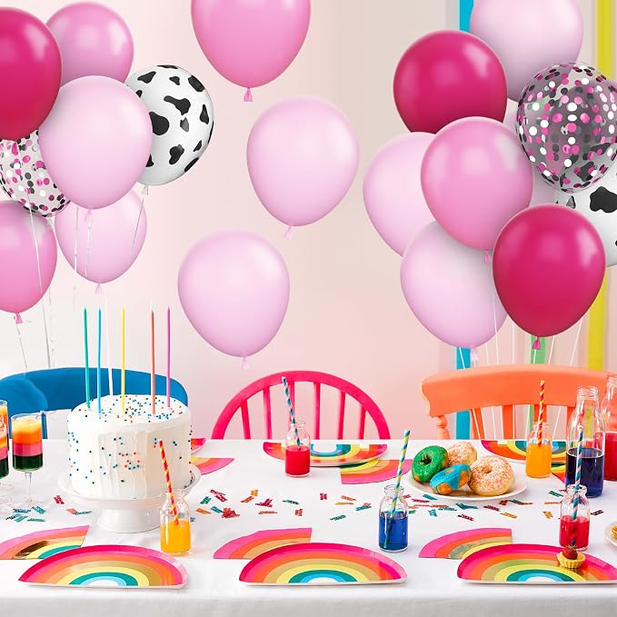 Cow Balloons, 12 Inch Cow Print Balloons Hot Pink Balloon, Hot Pink Balloon - Image 8