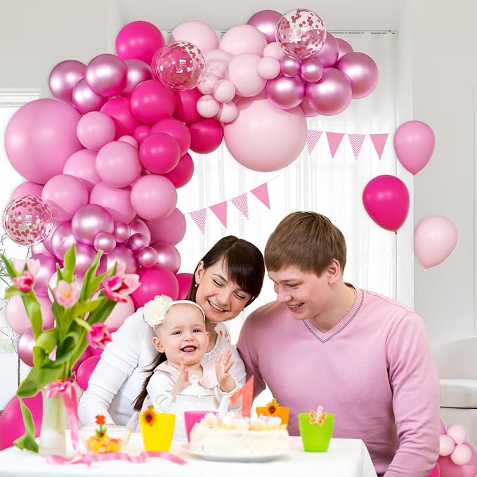 147pcs Pink Balloon Garland Arch Kit - Image 8
