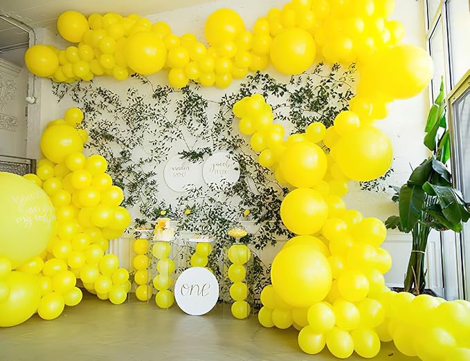 PartyWoo Yellow Balloons 50pcs Latex Helium Balloons 12 Inch | Birthday Baby - Image 8