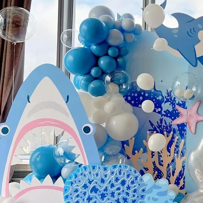 Voircoloria 90pcs Blue Balloons Garland Arch Kit, 18 12 10 5 Inch | - Image 6