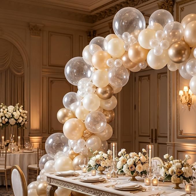 96Pcs 5/10/12/18 Inch Clear Latex Balloon Garland Arch Kit | Transparent - Image 6