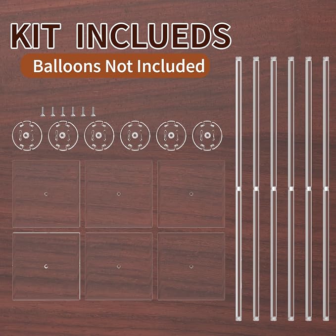 12 Pack Clear Acrylic Balloon Stand 23.6 inch Party Centerpiece - Image 7