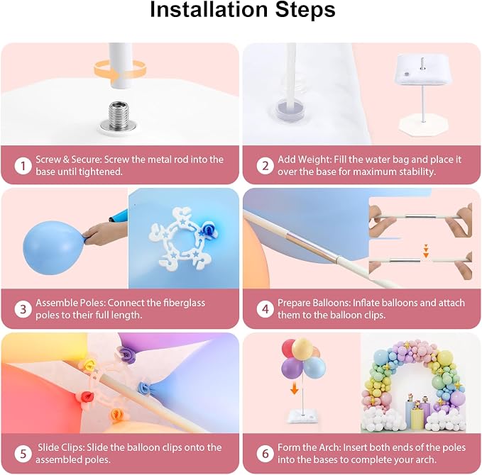 Upgraded Balloon Arch Kit, Large Adjustable Stand - Image 8