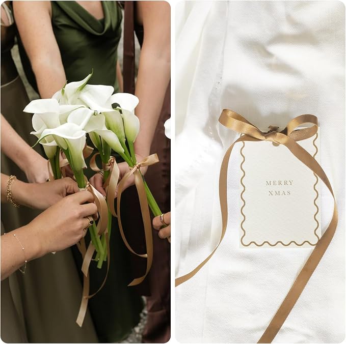 KINGLAKE Light Brown Satin Ribbon - Image 7