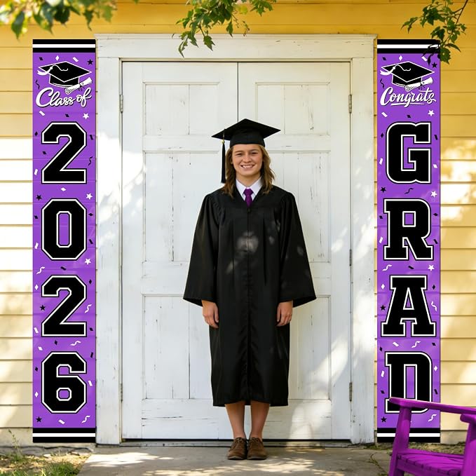 2026 Graduation Decorations, Congrats Grad Banner Backdrop - Image 7