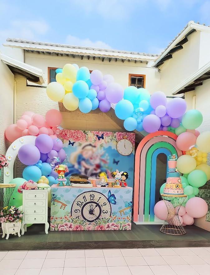 Pastel Rainbow Balloons Arch Garland Kit - Image 8