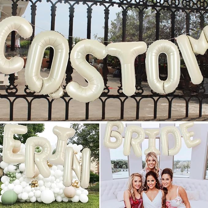 TONIFUL 40 Inch Large Cream White Letter K Balloons Giant Alphabet Letter - Image 6