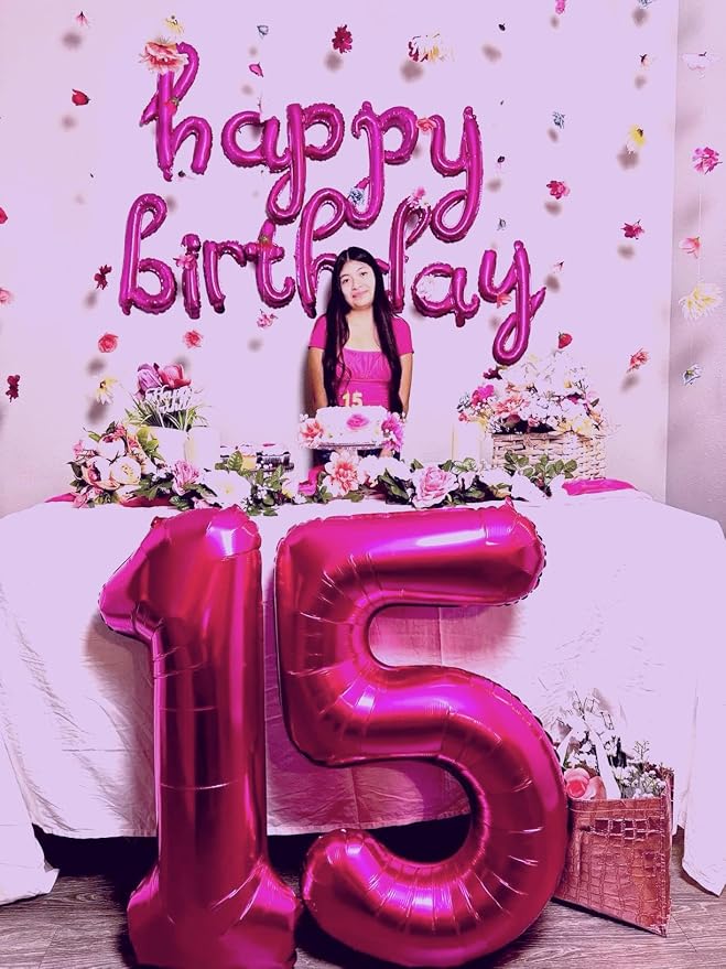 Rosy Purple Number 5 Balloon 40 inch, 5th Birthday Party Balloons Decoration | - Image 5
