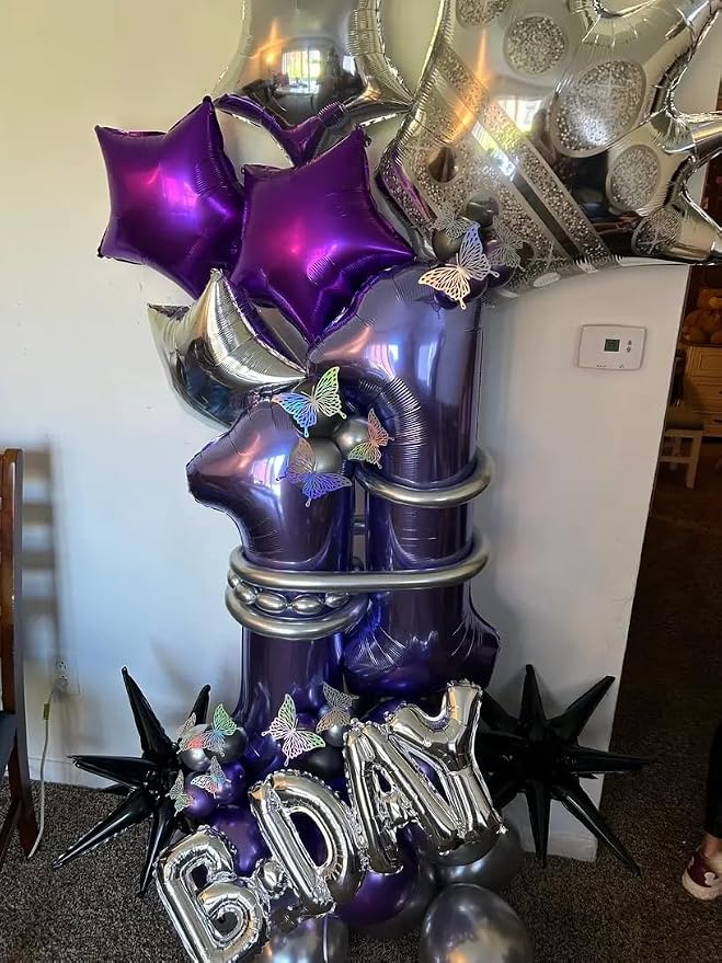 Purple 17 Balloon - Image 9