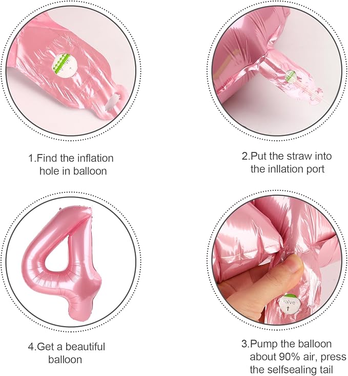 Number Balloons 40 Inch Pearl Pink 1 Balloon - Image 6