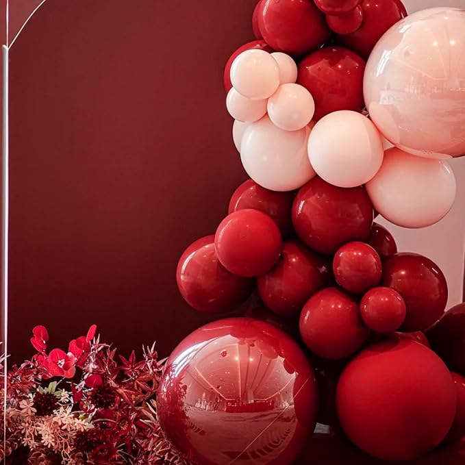 Voircoloria 105pcs Ruby Red Party Latex Balloons, 12inch | - Image 6