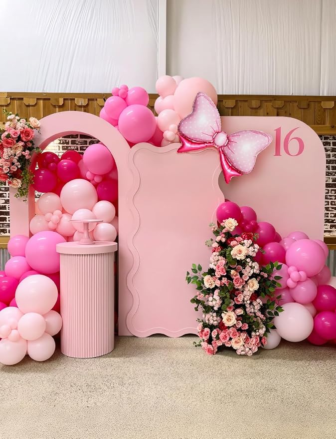 Pink Mouse Balloon Garland Arch Kit, Girls Birthday Decorations | 124 Pcs Hot - Image 7